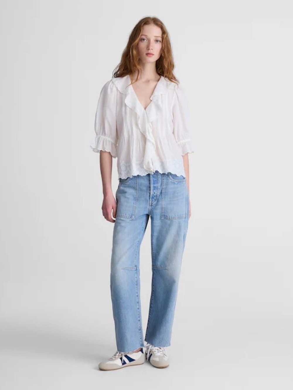 Madewell The Blaire Top in White Small - Picture 5 of 6